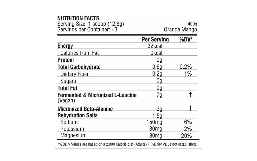 Procel Beta-Leucine Orange-Mango Flavor   Plastic Jar  400 grams